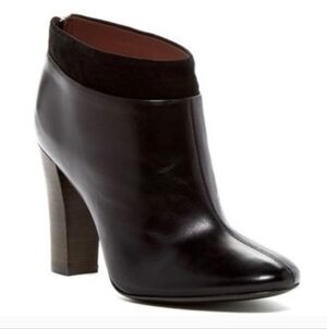 Aerin "Dakota" Black Leather High Heel Ankle Bootie Size 8.5!